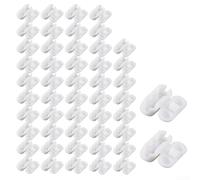 Clip di collegamento per catena cieca in plastica bianca, 6 x 4,5 mm (50 pezzi)