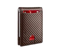Clip Di Denaro Del Portafoglio, Portafoglio In Pelle PU Slim Con Moneta | Portafoglio Bifold A Tasca Anteriore Multifunzionale Con Portata Per La Famiglia Una Combinazione Perfetta Di Eleganza E Prati