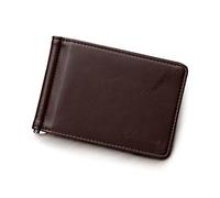 Clip di denaro in pelle Clip in metallo Portafogli Credito Credito Flend ID Female Card Card Pustha Cash Porta del contante ， Rosso-11,5 * 8 cm