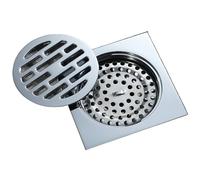 Clip Di Drenaggio 1 PZ Bagno Piazza Doccia Scarico 4 Pollice In Ottone Cromato Scolapiatti A Pavimento Trappola Rifiuti Griglia Copertura Rotonda Colino for Capelli 10 * 10 cm