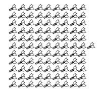 Clip di filo da 100 pezzi - Design cavo a forma di gatto, forti morsetti in metallo per lo studio dell'ufficio scolastico (nero)