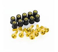 Clip di fissaggio per bulloni della carenatura 5MM 10PCS Viti Dadi In Gomma Parabrezza Per Per GSXR 600 750 1000 K1 K2 K3 K4 K5 K6 K7 K8 K9(Gold)