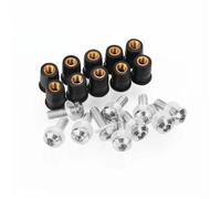 Clip di fissaggio per bulloni della carenatura 5MM 10PCS Viti Dadi In Gomma Parabrezza Per Per GSXR 600 750 1000 K1 K2 K3 K4 K5 K6 K7 K8 K9(Argento)