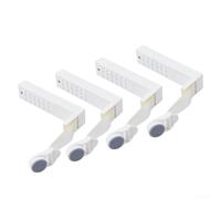 Clip di fissaggio per fogli con materiale ABS e design a molla per lo scivolamento e lo strappo del foglio, con fibbie di fissaggio antiscivolo, set di 4 supporti (grigio)