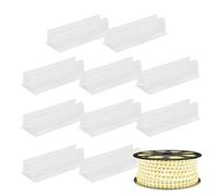 Clip di fissaggio per ghirlanda luminosa - Fascette per luce al neon in corda - 10 supporti trasparenti impermeabili per ghirlanda di neon decorazione interna per Natale casa e