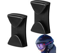 Clip di fissaggio per occhiali - Fascette a sgancio rapido in 2 pezzi, regolatori per cinghia anti-appannamento, supporti per maniglia per maschera da sci, supporti per guida per casco laterali