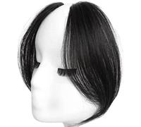Clip di frangia laterale nei capelli umani 2 pcs clip sulla frangia per donne da 9, 8 pollici lunghe naturali estensioni per capelli frange di blackclip naturale in