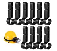 Clip di luce per casco - Accessorio sicuro per casco di sicurezza da 10 pezzi | Ganci di sicurezza per fari | per lavori industriali, manutenzione, all'aperto, speleologico