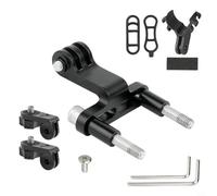 Clip di montaggio per faro da ciclismo, robusta lega di alluminio per staffa per lampada da bicicletta, tubi di diametro 18-30 mm, supporto per torcia anteriore con chiave esagonale inclusa, nero (C)
