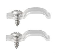 Clip di montaggio per strisce luminose con viti, confezione da 50 o 100 pezzi, staffe di fissaggio laterali per nastro LED 3528/5050/5630/3014 da 10 mm, epossidico trasparente, antiruggine, facile