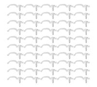 Clip di montaggio per strisce luminose con viti, confezione da 50 o 100 pezzi, staffe di fissaggio laterali per nastro LED 3528/5050/5630/3014 da 10 mm, epossidica trasparente, antiruggine, facile (50