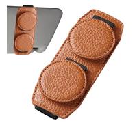 Clip di Occhiali da Sole per Auto - 13.2x4,3 Cm / 5.2x1.69in, Pelle in Microfibra E Acciaio Inossidabile | Porta 'Occhio Magnetico per La Visiera per Auto | Clip Organizzatore di Occhiali da