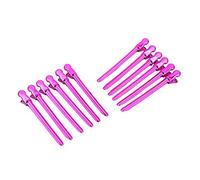 Clip di stile tintura per capelli in acciaio inossibile Hairpins 12pcs Carmine Salon (carminio)