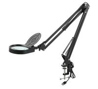 Clip di supporto a porta sfera in metallo con lente d'ingrandimento illuminata 10 x lente d'ingrandimento regolabile supporto da lavoro da tavolo da freccia 95 mm 120 mm (120 mm)