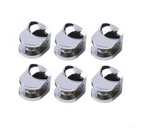 Clip di supporto in vetro per mensole da bagno, in lega di zinco con impugnature a vite gommate per evitare scivolamenti, la finitura cromata lucida fornisce un fissaggio robusto e sicuro del vetro