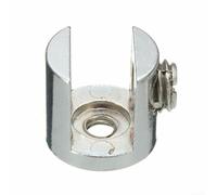 Clip di supporto per mensole in vetro, set da 10 pezzi, finitura cromata lucida per 6 vetri da 12 mm (6-8 mm)