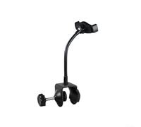 Clip di supporto per microfono per tablet e telefoni con angolo di visione regolabile e rotazione di 360 gradi, compatibile con diametro del tubo 3 5 cm (morsetto per telefono)