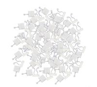 Clip di supporto per piante da interni, in plastica ABS, autoadesiva, senza chiodi, per piante rampicanti, gestione del filo, piccoli oggetti da appendere, confezione da 100 (bianco)