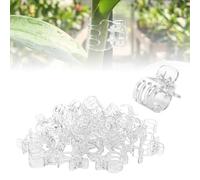 Clip di supporto per stelo da giardino, set di fissaggio per orchidee, 50 pezzi, strumenti per la coltivazione verticale delle piante, dettagli della caratteristica di blocco facile, categoria di cura