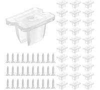 Clip di supporto per strisce LED in silicone trasparente, staffe di montaggio impermeabili per barre luminose da 5 mm a 6 mm, con viti, per interni ed esterni, parete, soffitto, giardino, patio, bagno