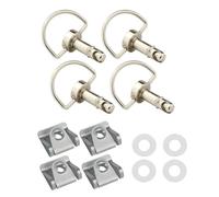 Clip di svolta a d-ring rapido universale 19mm per fiera della gara motociclistica Scooter Off-Road Compatibile con la maggior parte dei modelli(4pcs Silver)