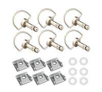 Clip di svolta a d-ring rapido universale 19mm per fiera della gara motociclistica Scooter Off-Road Compatibile con la maggior parte dei modelli(6pcs Silver)