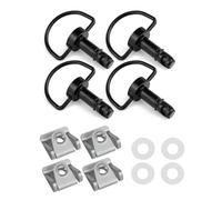 Clip di svolta a d-ring rapido universale 19mm per fiera della gara motociclistica Scooter Off-Road Compatibile con la maggior parte dei modelli(4pcs Black)