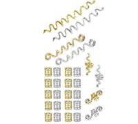 Clip di treccia in metallo aperta 28Pcs Twist Anelli di estensione dei capelli clip per danza costume acconciatura sicurezza molla torsione per estensione