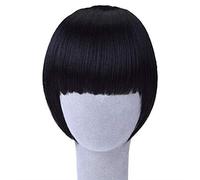 Clip donne su/in Neat Bang Straight Falso Frangia Per Bob Stile dei capelli Nero elegante e popolareTrattamento pratico