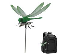 Clip Dragonfly 3D - Pali di dragonfly con bastoncini | Sculture e statue del giardino | Ornamenti del patio percorso impermeabile per cortile, decorazione di vaso di fiori