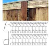 Clip e cunei per pannelli di recinzione, 50 clip per recinzione per fermare il rumore e sbattere, impugnature in acciaio inox resistenti per 6 recinzioni per recinzioni sonaglio