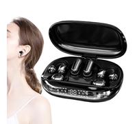 Clip Ear Buds Auricolari con Custodia di Ricarica per Chiamate e Musica | Stile Coppia Display LED Touch Earbuds Clip On per Donna Uomo Giovani Viaggio Sport Palestra Fitness