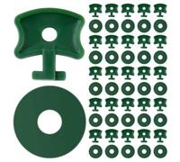 Clip elicoidali in plastica per serre con rondella per tenere isolamento a doppio strato e pellicola UV su serre a tunnel per il controllo del clima (200 pezzi)