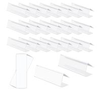 Clip Etichette per Cestini Trasparenti, Clip Etichette da Scaffale con 30 Inserti Supporto Marcatori Scaffale Biblioteca per Guardaroba da Ufficio in Casa