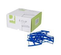 Clip fermafogli Q-Connect blu passo 8 cm conf. 100 pezzi - KF02282
