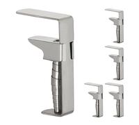 Relaxdays Fermatovaglia, Set da 5 Morsetti per Tavoli Spessi Fino a 4 cm, Clip Regolabili, Acciaio, Argento, Inox, 7.5 x 5 x 1.5 cm