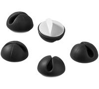 Clip fissacavo adesiva nera diametro massimo 7,8 mm - 2 confezioni da 5 pezzi