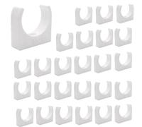 Clip Fisse per Tubi Dell'acqua, 30pcs Set di Clip Fisse a Forma di U, Morsetto per Tubi in Plastica, Diametro Interno 32mm Fascette di Fissaggio in Plastica, per Tubi dell'acqua, Viti non Incluse