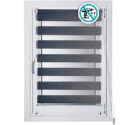 CLIP&FIX TENDA A RULLO NOTTE E GIORNO ARGENTO 120x180 CM
