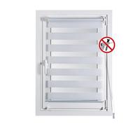 CLIP&FIX TENDA A RULLO NOTTE E GIORNO BIANCO 90x180 CM