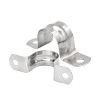 clip flessibile in acciaio inossidabile, Set di staffe for fascette for tubi Staffa a U a due fori in acciaio inossidabile da 5-200 mm con clip guida(M30 5pcs)