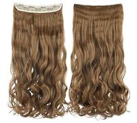 Clip for capelli sintetici nelle estensioni Pezzi ricci marroni finti for le donne