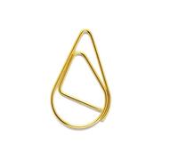 Clip for chip 100 pezzi Graffette for carta da modellare Materiale metallico Forma di goccia d'acqua Argento dorato Nero Segnalibro colorato Clip for promemoria Cancelleria for ufficio(Gold)