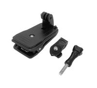 Clip for cinghia da zaino, compatibile con GoPro, compatibile con Insta360, supporto for cintura con rotazione a 360 gradi for action camera(Clip With Adapter)
