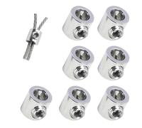 Clip for fune metallica in acciaio da 10 pezzi 1/2mm cavo in acciaio inossidabile clip for appendere in metallo di rame viti regolabili accessori Hardware fissi(L x10pcs)