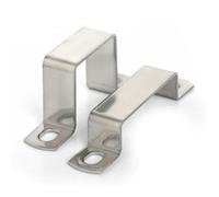 Clip for sella da cavallo di tipo U/M, tubo Ohm rettangolare quadrato ispessito in acciaio inossidabile 304, 1 pezzo(20 x 10 (5Pcs))