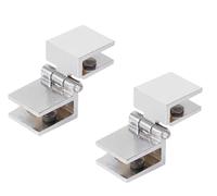 Clip for vetro, staffe for porte in in lega di zinco da 2 pezzi 0°/90°/180°, cerniere bifacciali, adatte a tutti i tipi ante vetrine, cantinette vino, librerie(90° Single Side Clip)