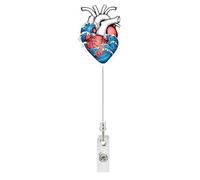 Clip Gastro ID - cuore | Pulitore universale per supporto tampone | Confezione da 1 rotolo portatile per clinica alberghiera, per l'identità istantanea, attrezzatura per la cura alla, rosso