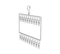 Clip Hangers - Tier Garment Holder for Space Saving | Stainless Construction with Anti Slide Grip Pads & Balanced Frame Layout for Bedroom Storage, Closet Sorting, Balcony Drying and Indoor