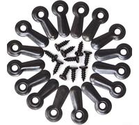 Clip hardware per cornici per foto, confezione da 100 pezzi, con viti per appendere alla parete foto e poster, materiale in ferro resistente alla ruggine che offre affidabile e fissaggio (nero)